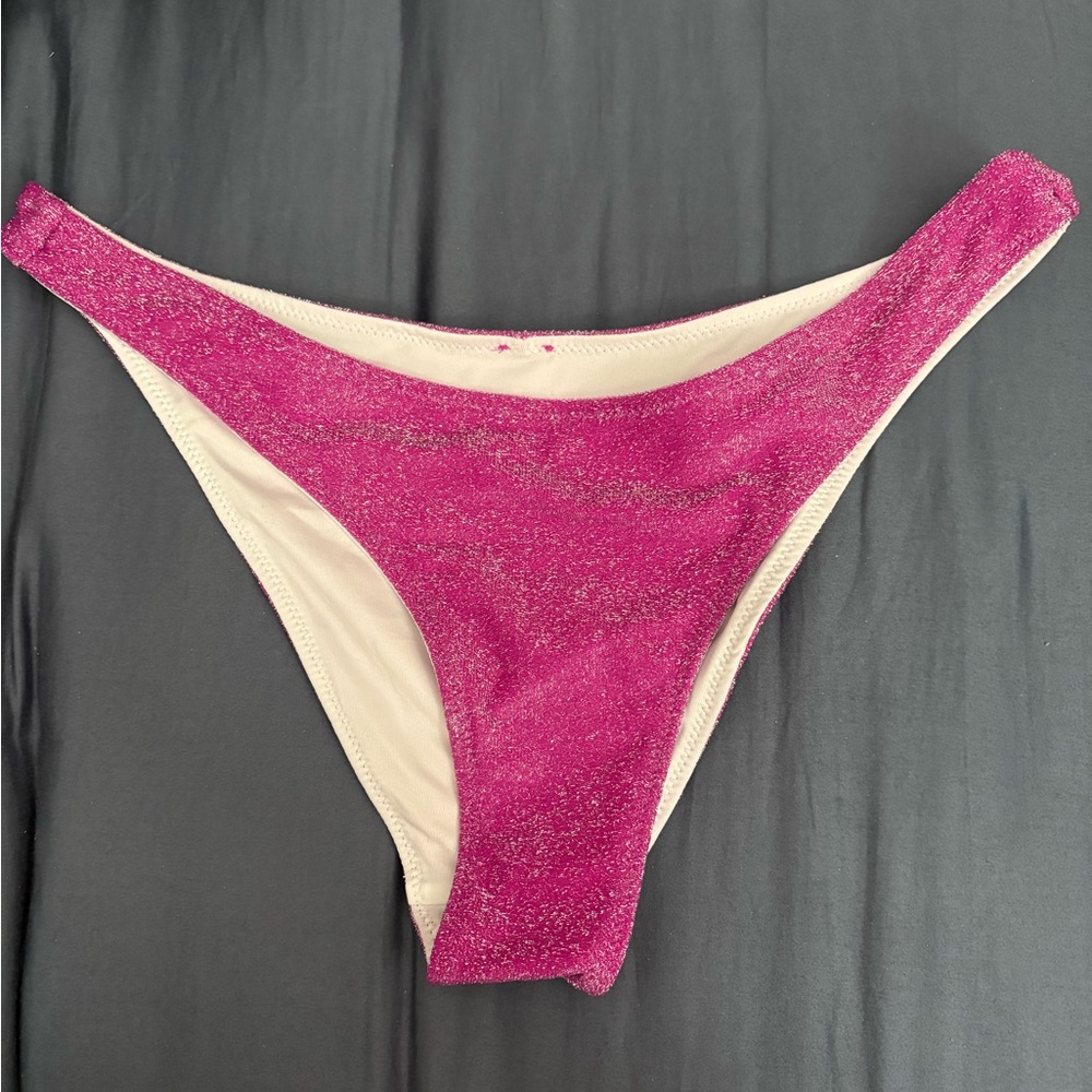 PINK Victoria's Secret Glittery Magenta Bikini Bottom